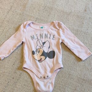 5/$10 Disney Minnie Mouse Light Pink Bodysuit